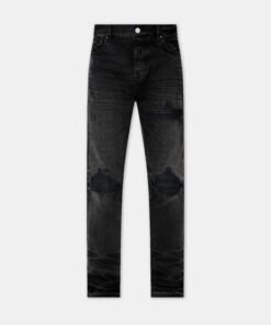 LEATHER STRAIGHT MX1 JEAN - Vintage Black