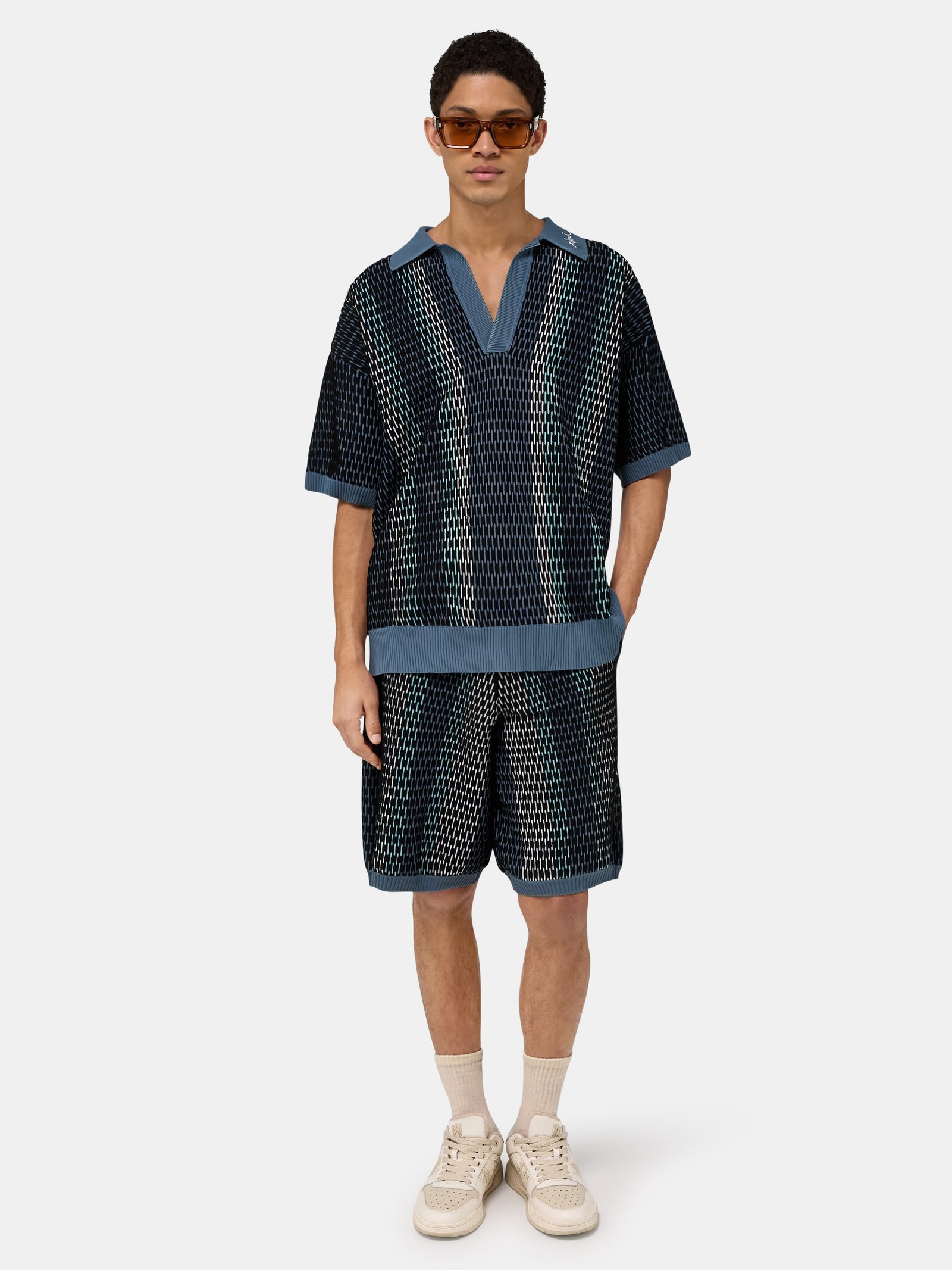 STRIPED POLO - Blue - Image 2