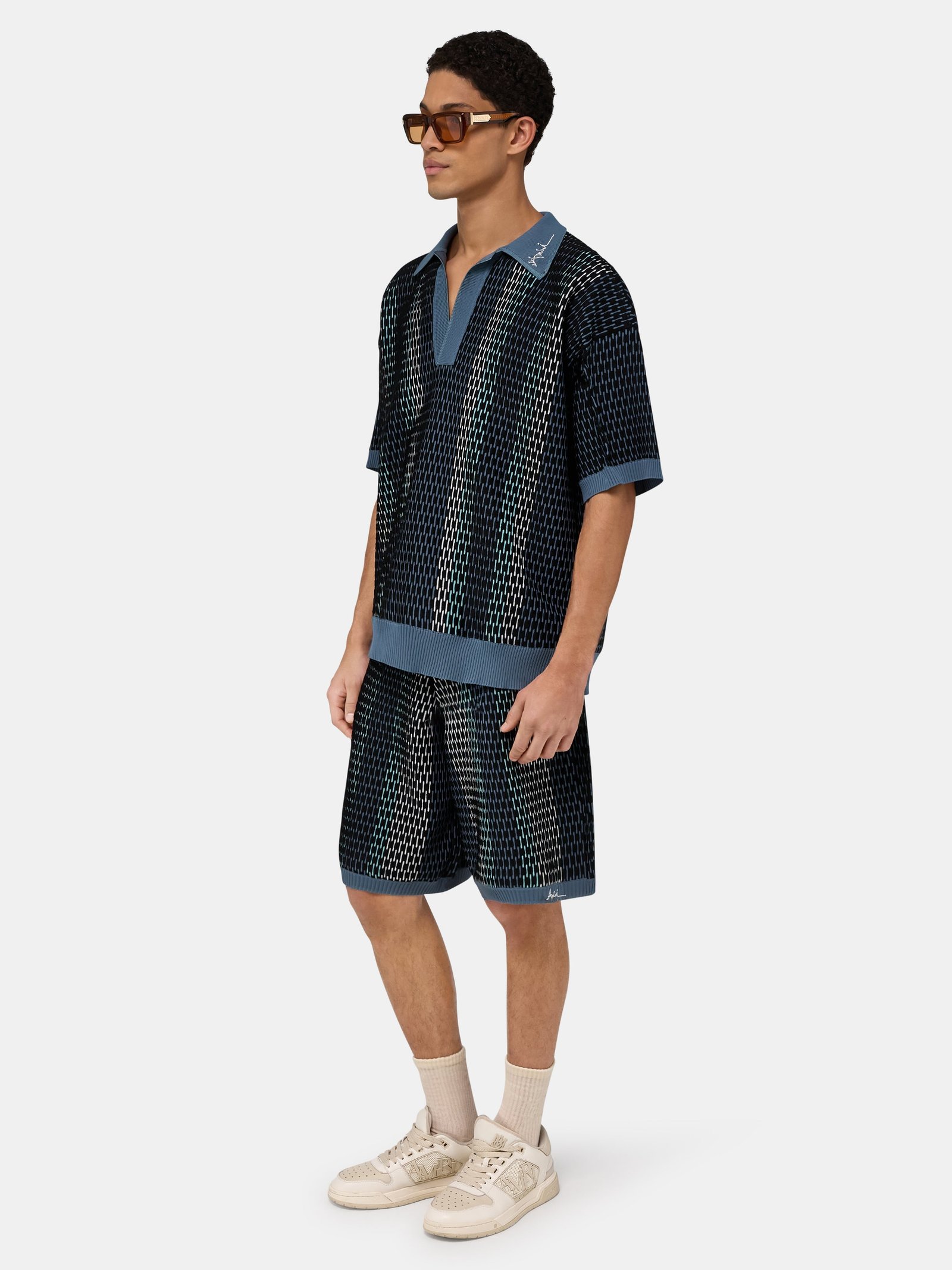 STRIPED POLO - Blue - Image 3