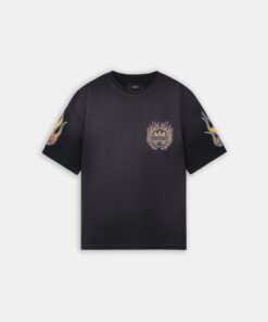 MA FLAMES OVERSIZED TEE - Black