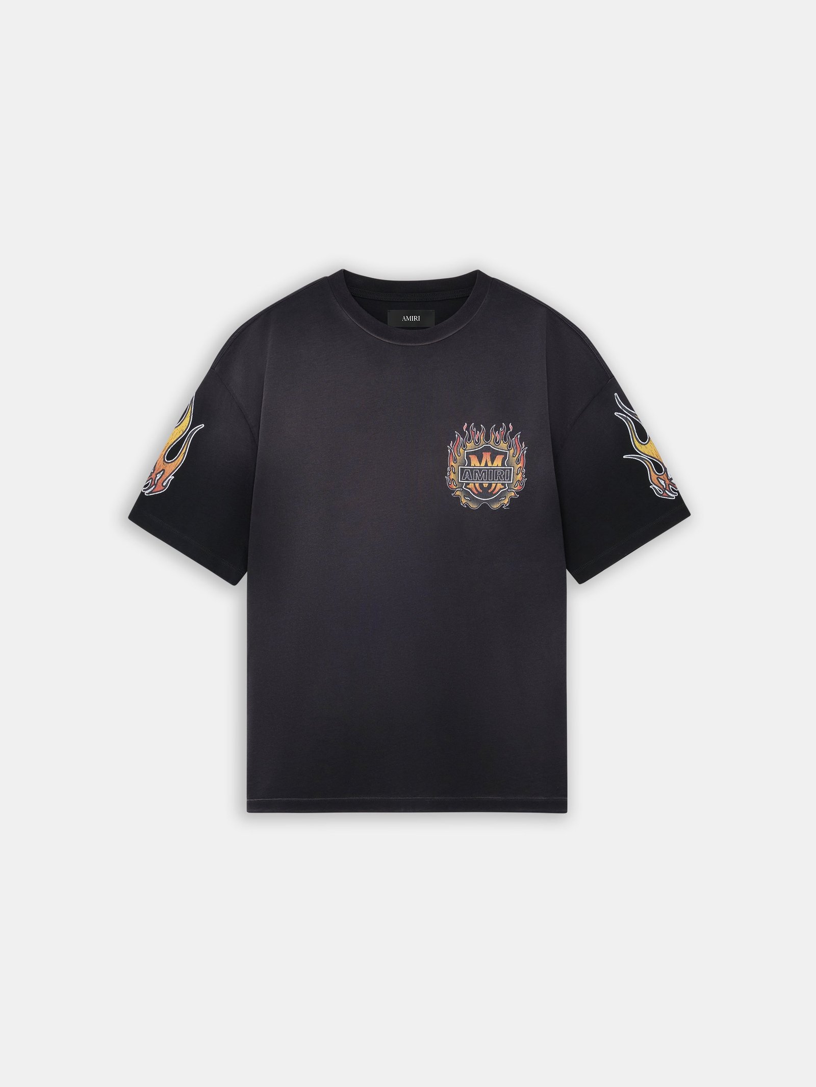 MA FLAMES OVERSIZED TEE - Black