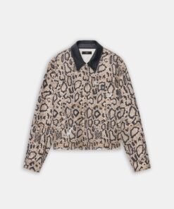 SNAKE DENIM WORK JACKET - Sand