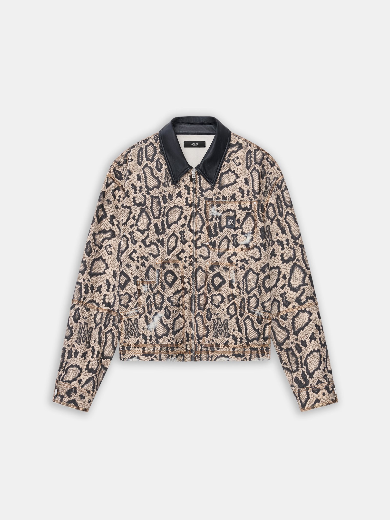 SNAKE DENIM WORK JACKET - Sand