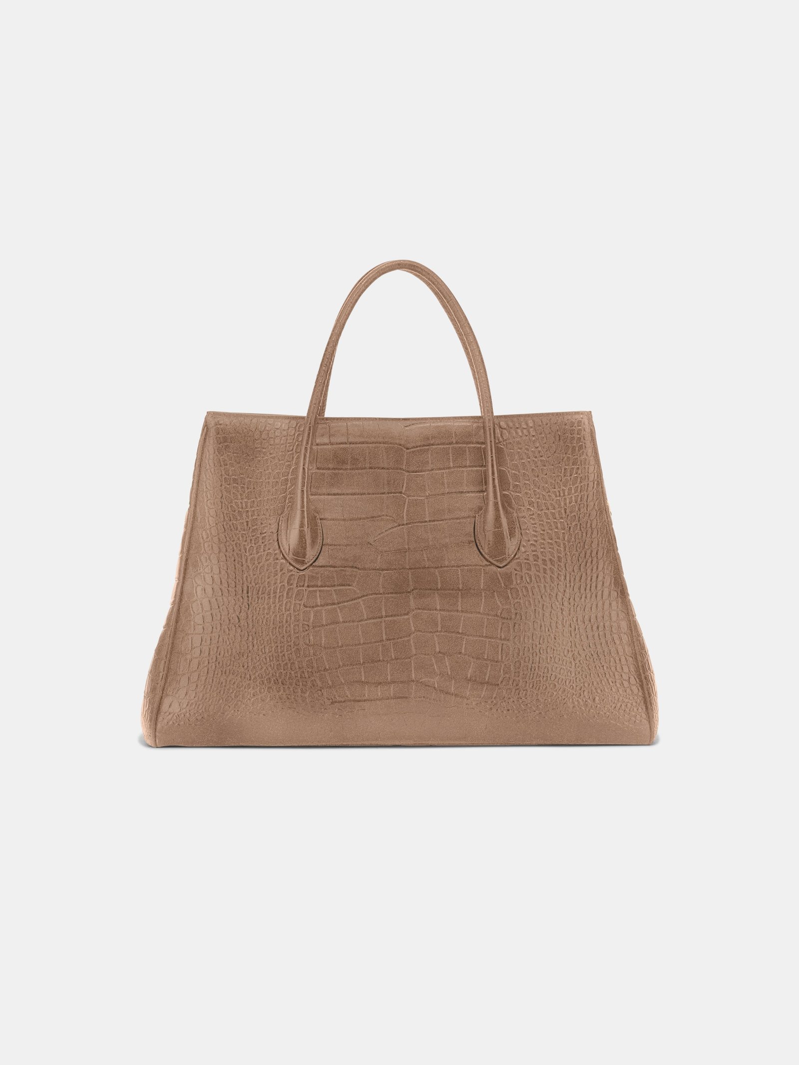 SUEDE CROC HONEY 50 TOTE - Dark Brown - Image 2