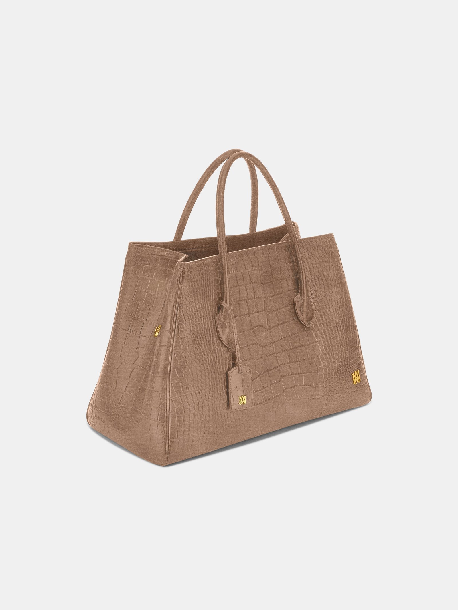 SUEDE CROC HONEY 50 TOTE - Dark Brown - Image 3