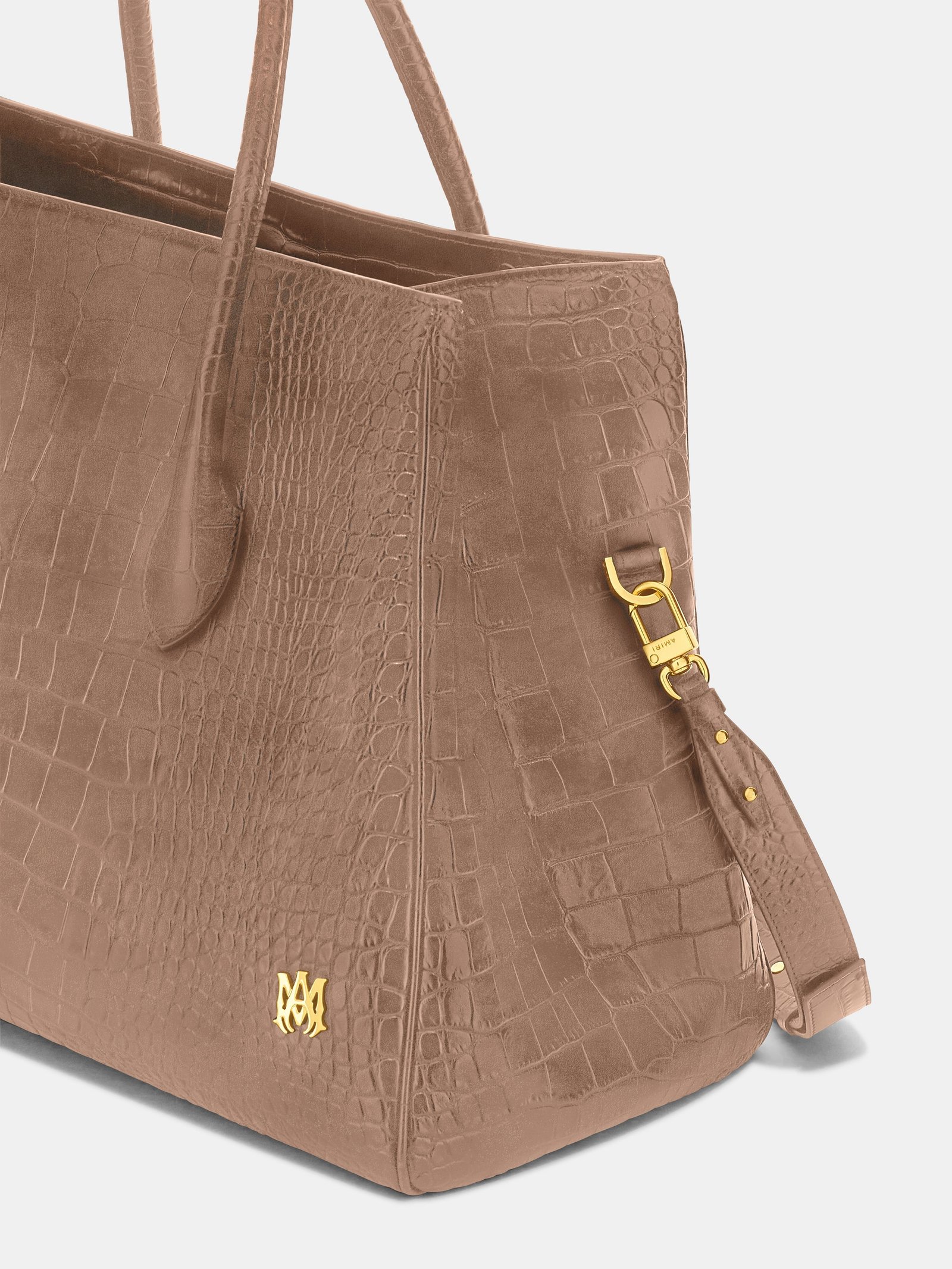 SUEDE CROC HONEY 50 TOTE - Dark Brown - Image 4