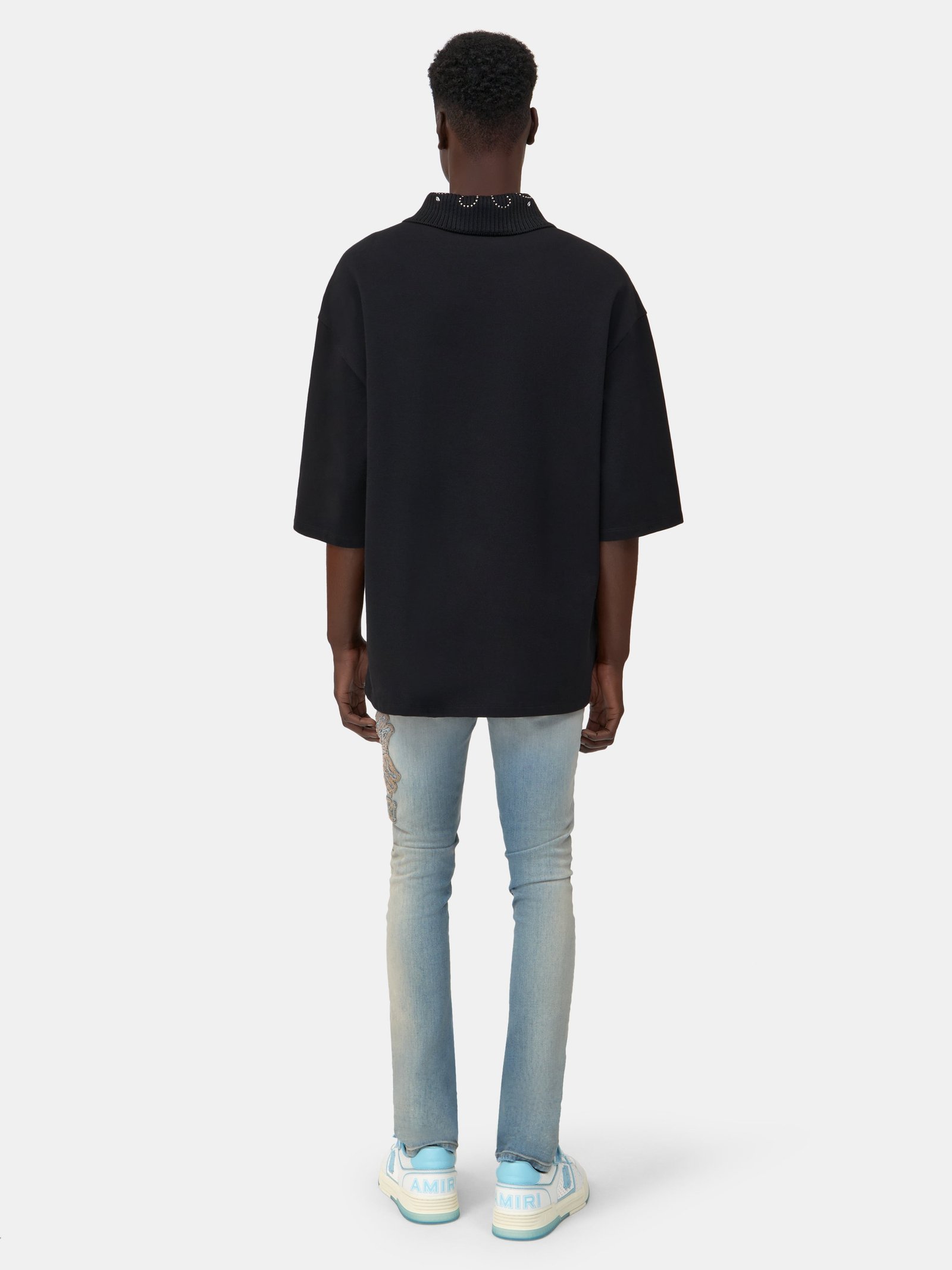 MA QUAD APPLIQUE SKINNY JEAN - Dust Indigo - Image 4