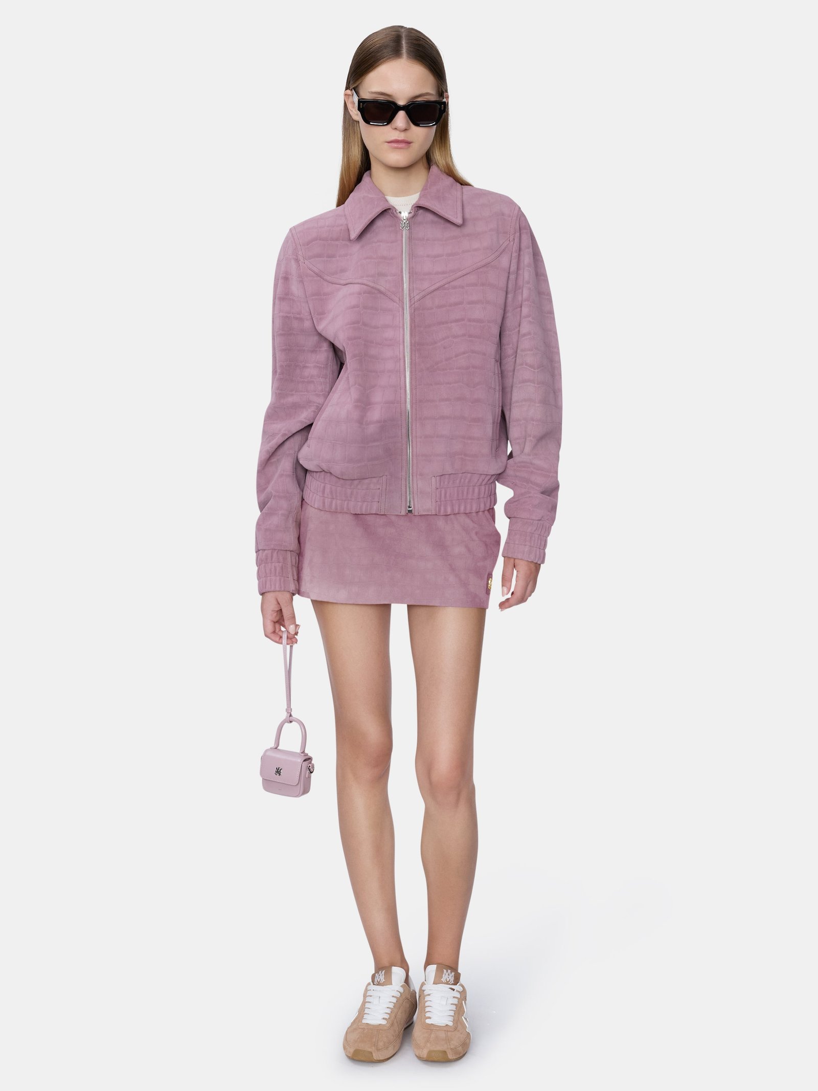 WOMEN - WOMEN'S CROC SUEDE MINI SKIRT - Dusk - Image 2