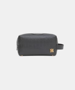 MA QUAD LEATHER DOPP KIT - Black