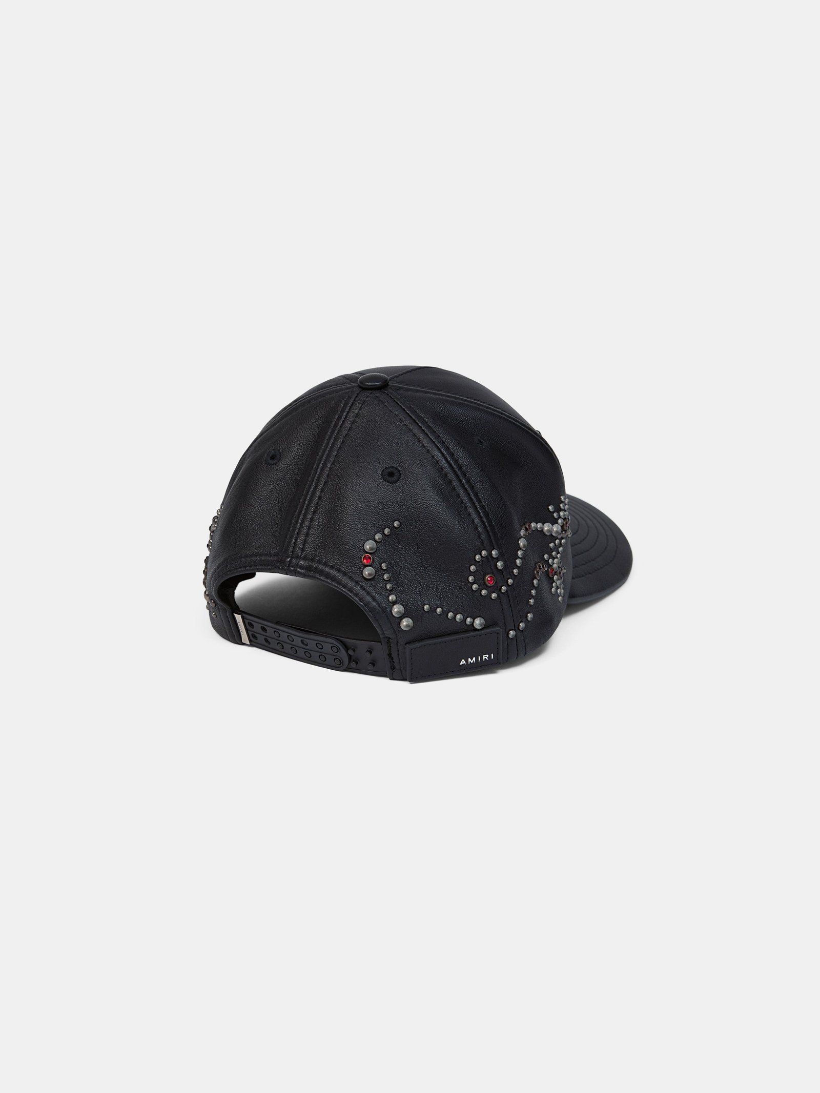MA STUD LEATHER HAT - Black - Image 3