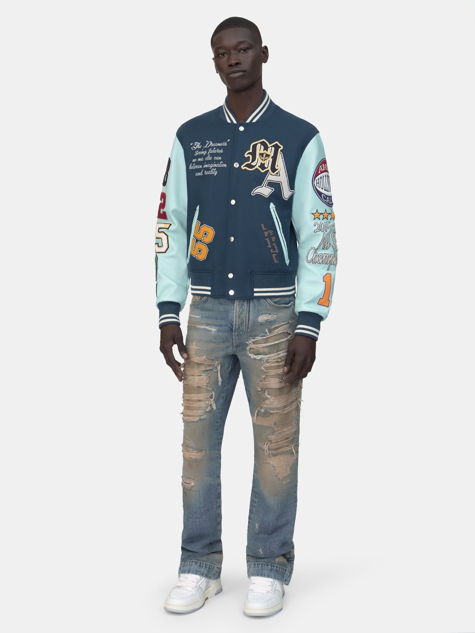 VARSITY PATCH JACKET - Blue - Image 2