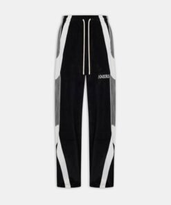 OVERSIZED PANEL TRACK PANT - Black