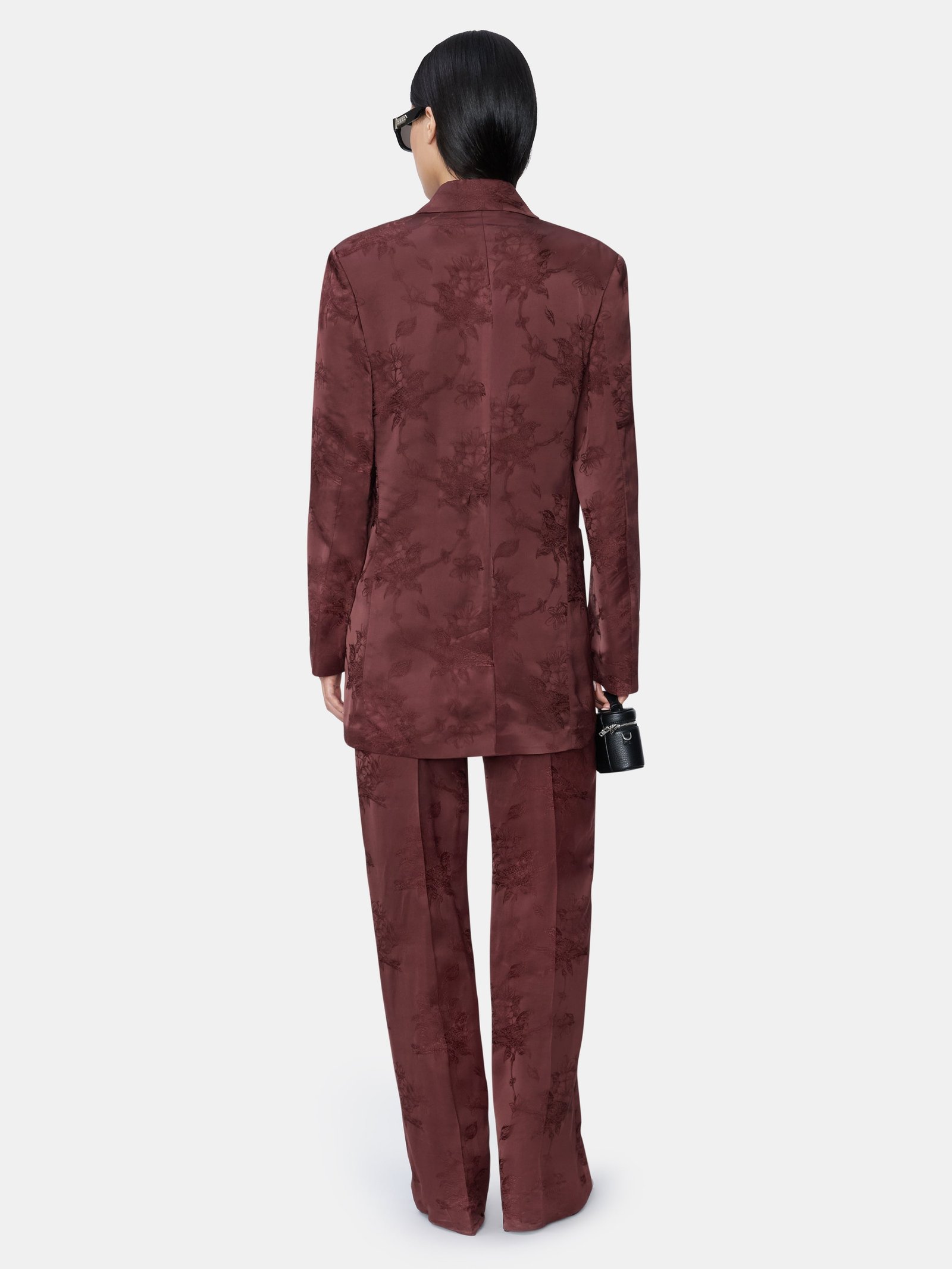 WOMEN - WOMEN'S FLORAL DOUBLE PLEATED PANT - Tobacco - Image 4