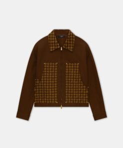 MA QUAD JACQUARD WORK JACKET - Dark Brown