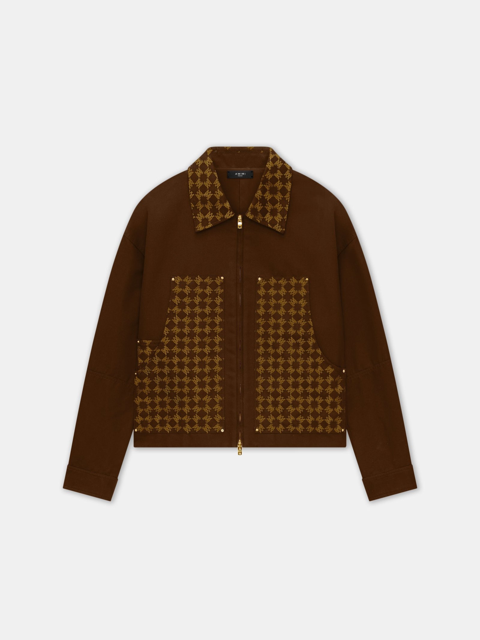 MA QUAD JACQUARD WORK JACKET - Dark Brown