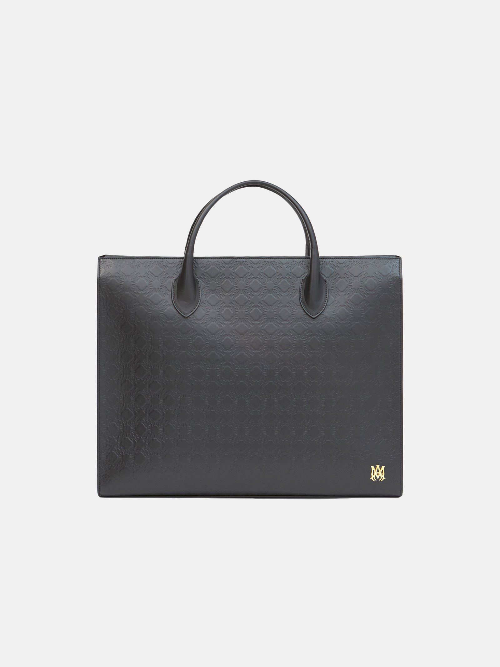 MA QUAD LEATHER SMALL TOTE - Black