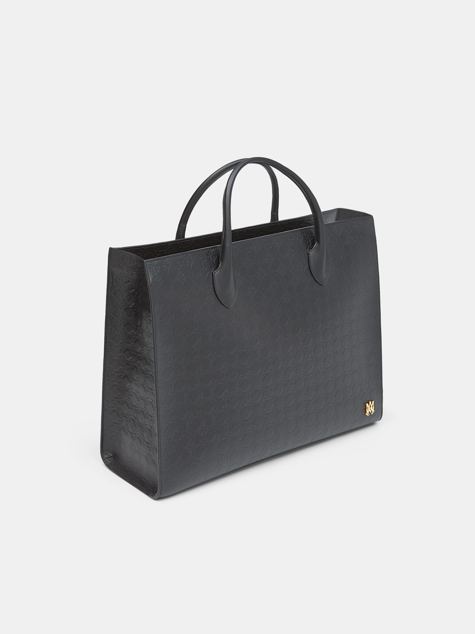 MA QUAD LEATHER SMALL TOTE - Black - Image 3