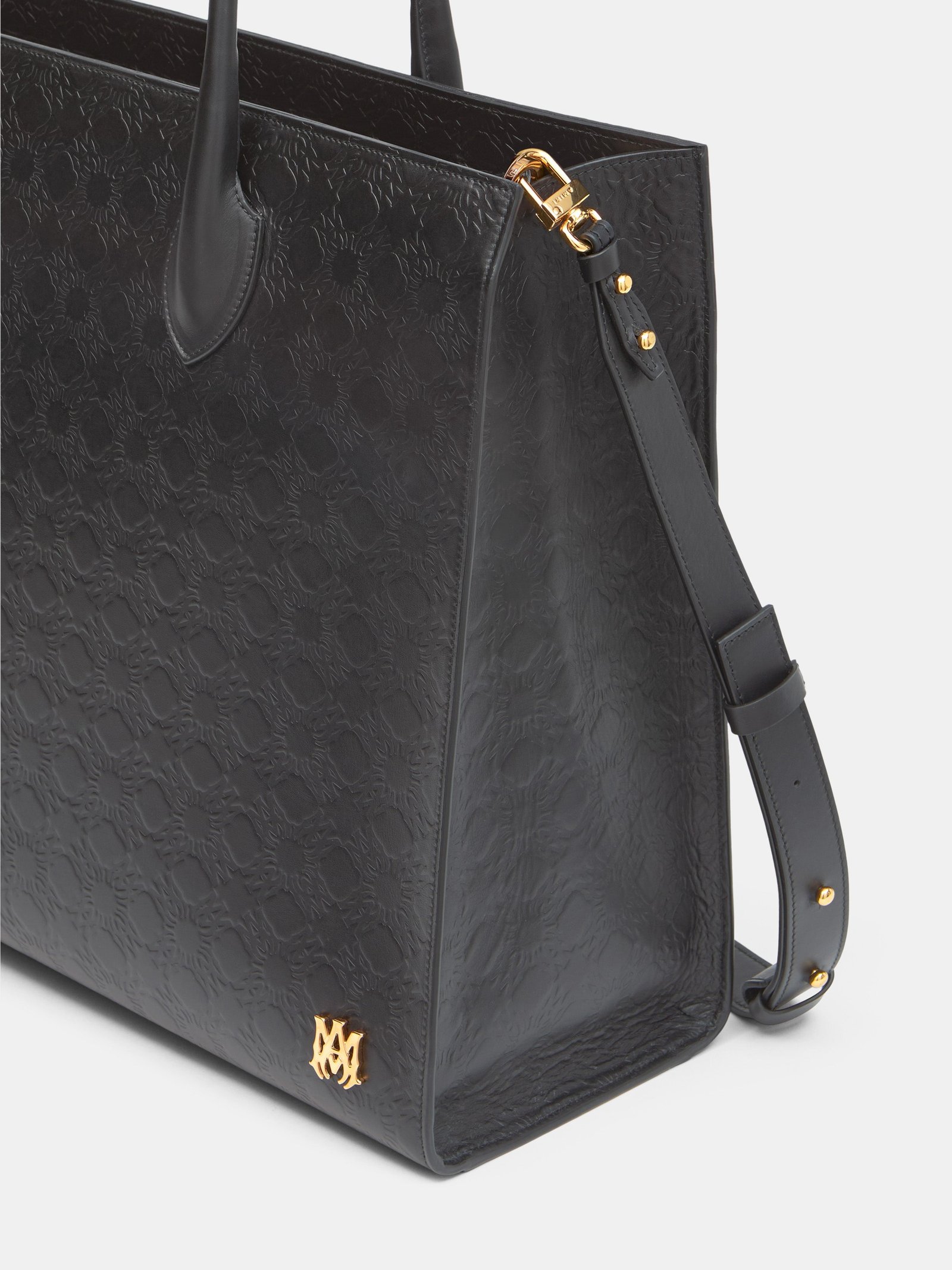 MA QUAD LEATHER SMALL TOTE - Black - Image 4