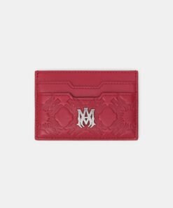 MA QUAD LEATHER CARD HOLDER - Red Rose