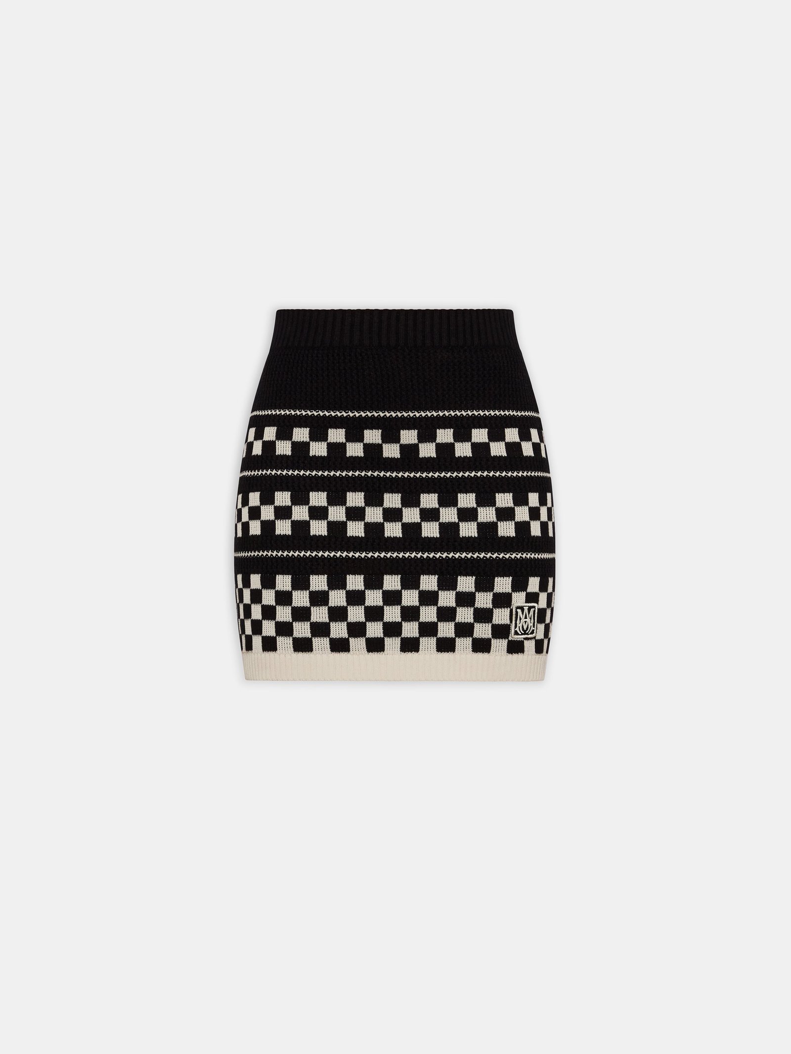 WOMEN - WOMEN'S CHECKERED MESH SKIRT - Black