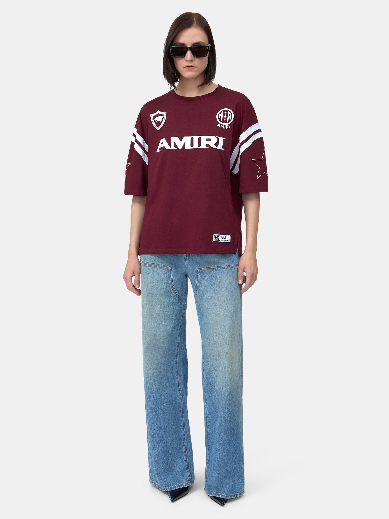 WOMEN - WOMEN'S AMIRI SPORT TEE - Aged Port - Image 2