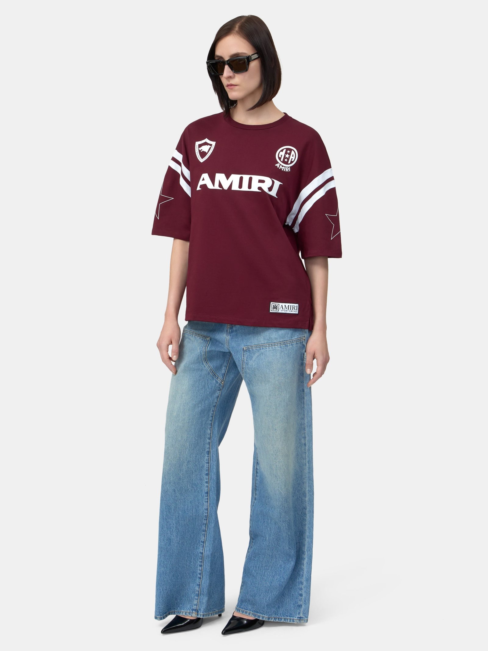 WOMEN - WOMEN'S AMIRI SPORT TEE - Aged Port - Image 3