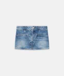 WOMEN - WOMEN'S DENIM CARPENTER MINI SKIRT - Classic Antique Indigo