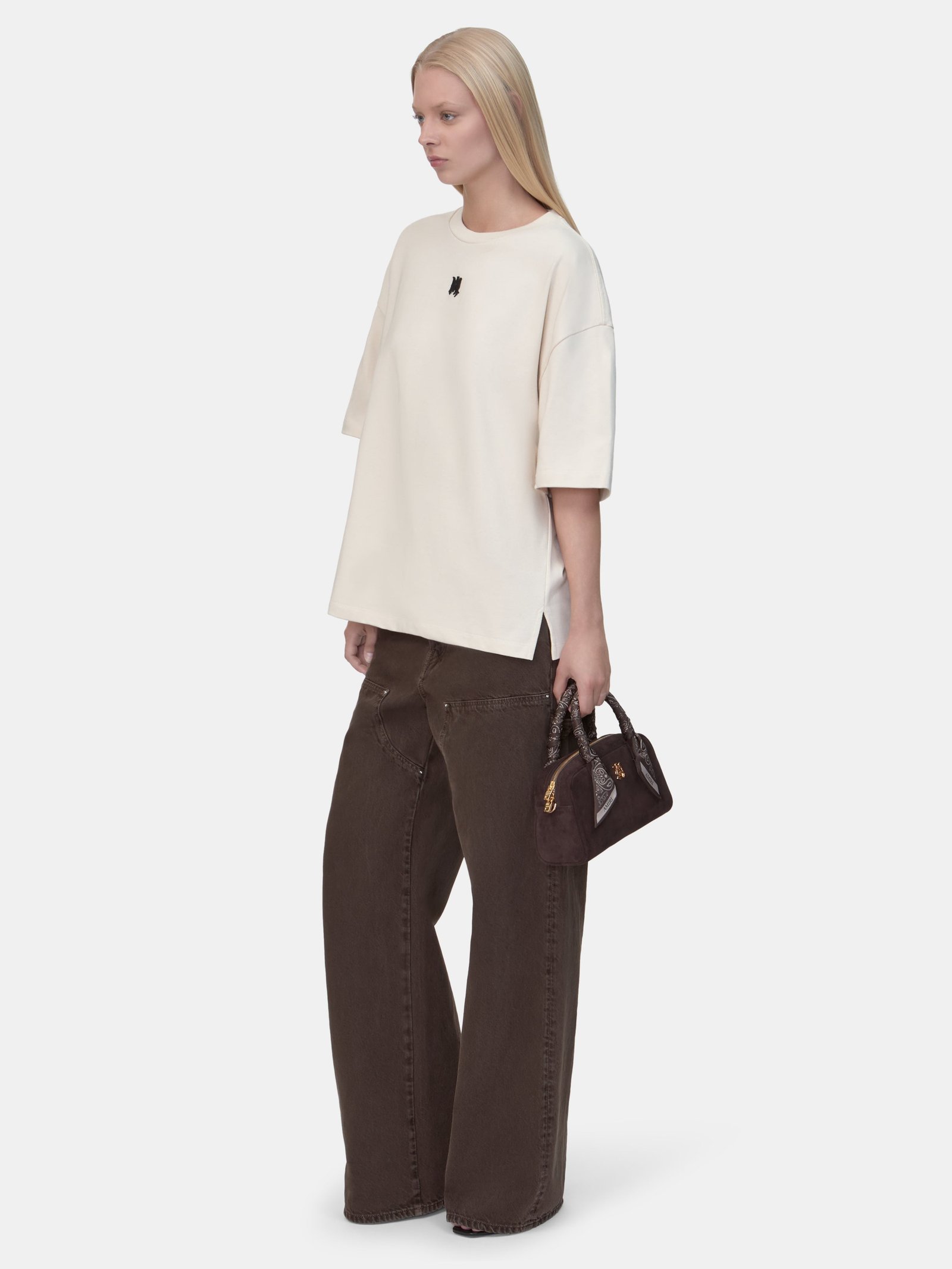 WOMEN - WOMEN'S MA DROP SHOULDER TEE - Cream - Image 3