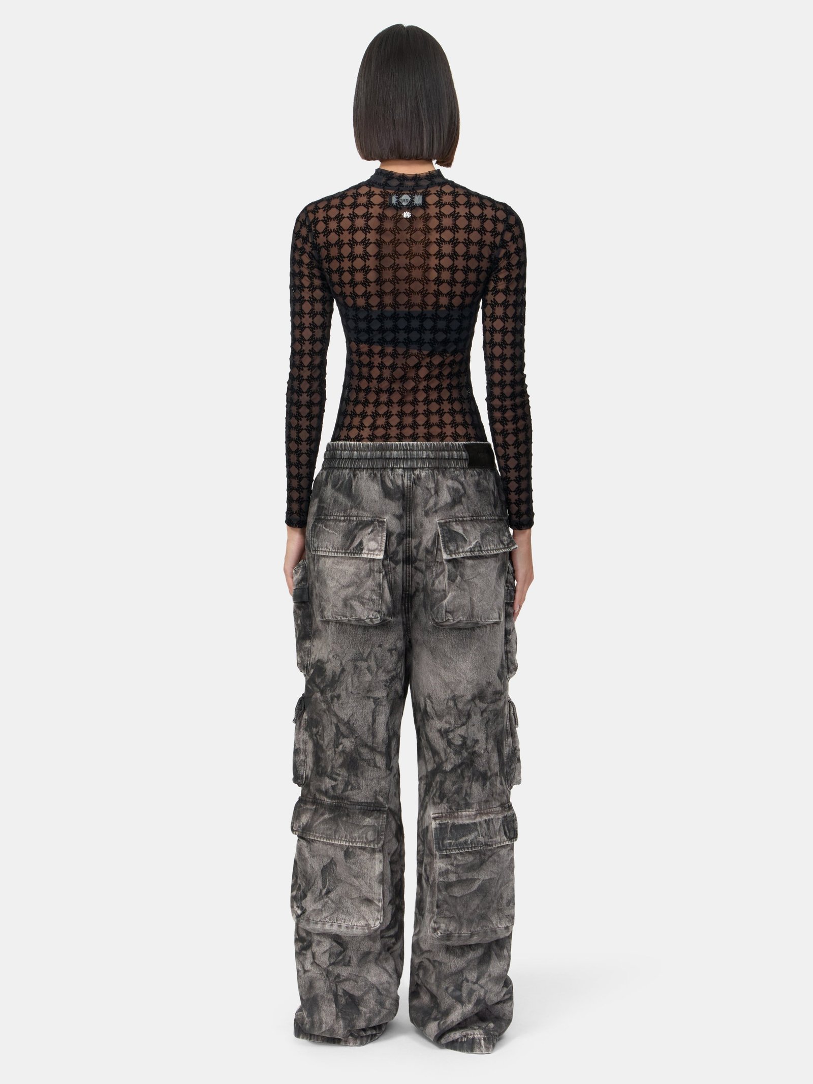 WOMEN - WOMEN'S MA QUAD FLOCKED TOP - Black - Image 4