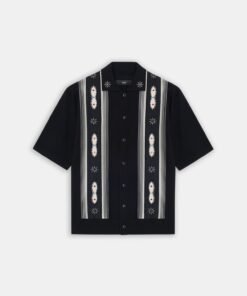 STUD STRIPE SHIRT - Black