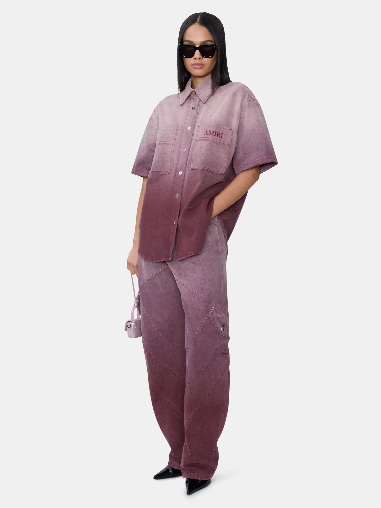 WOMEN - WOMEN'S GRADIENT DENIM SHIRT - Terracotta - Image 3