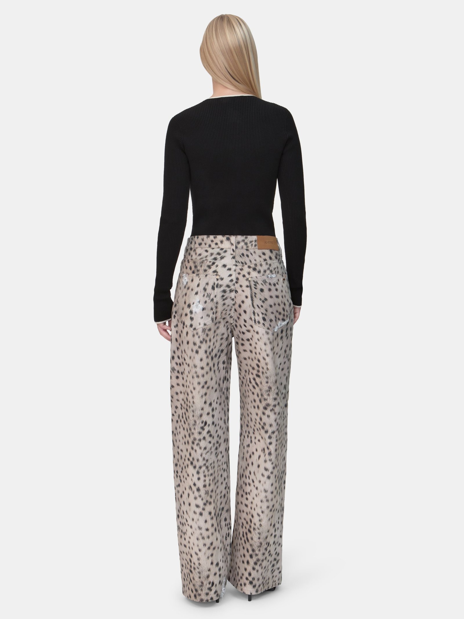 WOMEN - WOMEN'S DEER CARPENTER JEAN - Dark Brown - Image 4