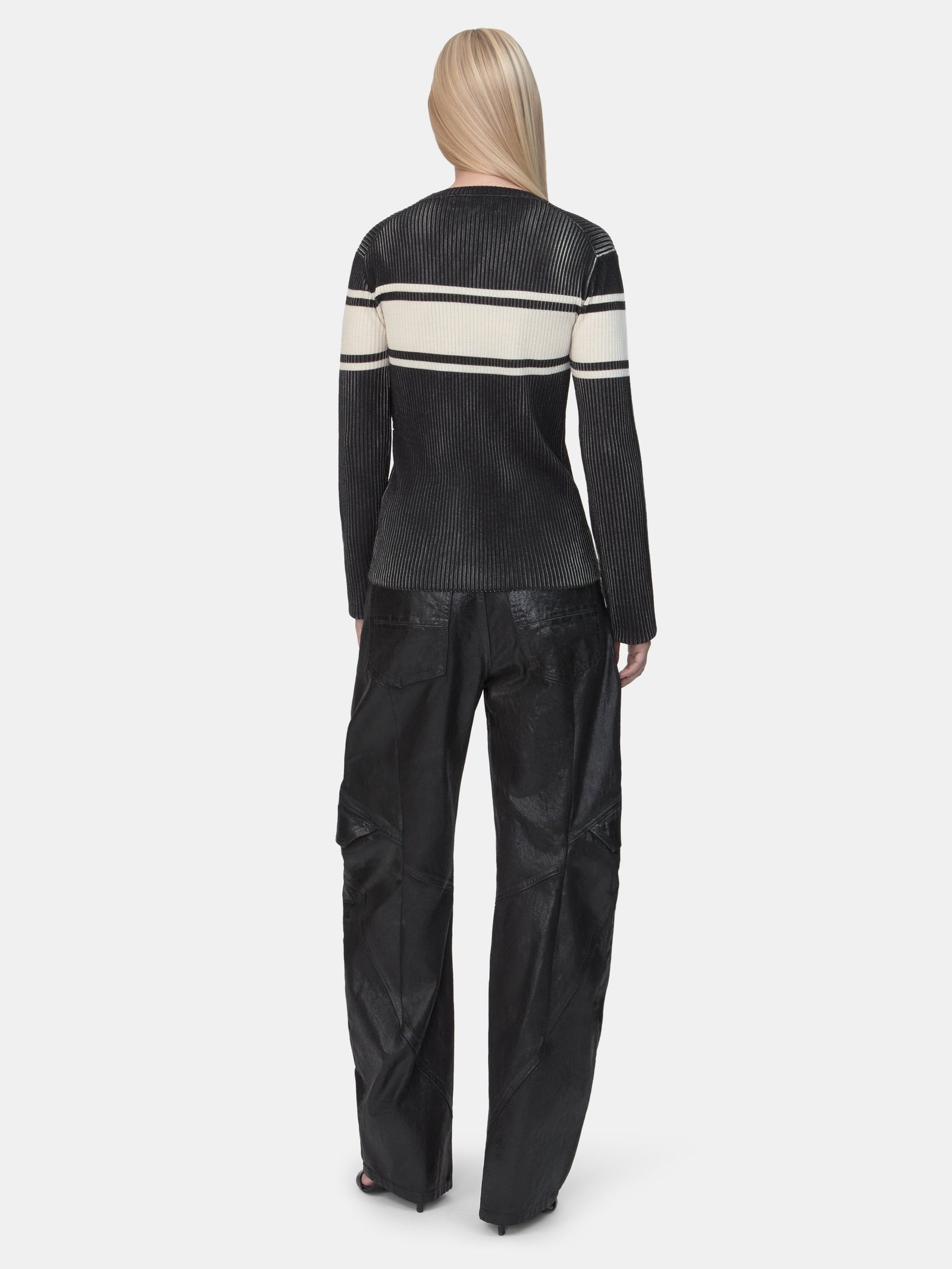 WOMEN - WOMEN'S AMIRI SPORT LONG SLEEVE TEE - Black - Image 4