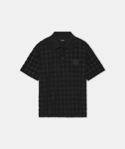 MA QUAD TOWELING POLO - Black