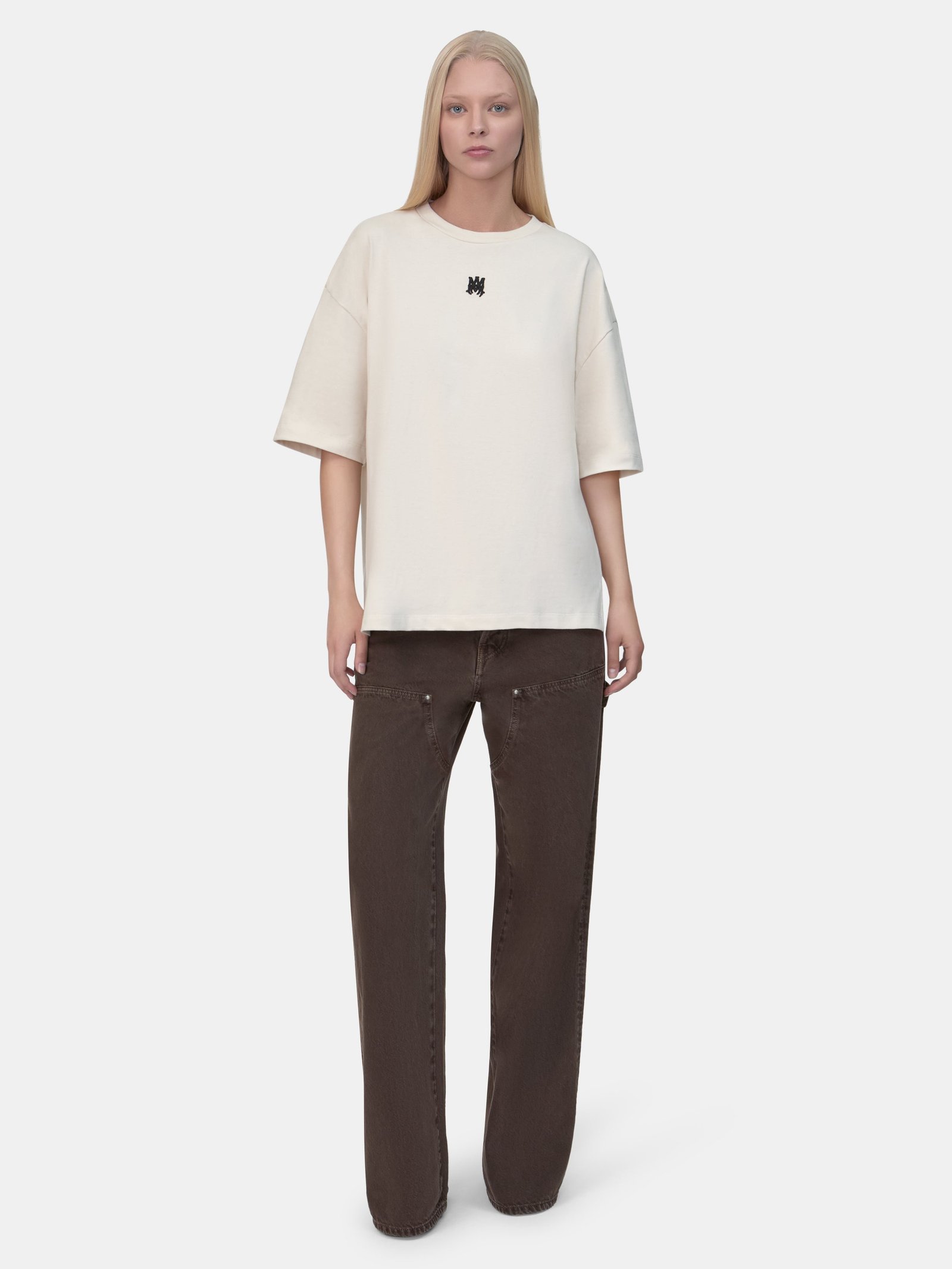 WOMEN - WOMEN'S FADED CARPENTER JEAN - Dark Brown - Image 2