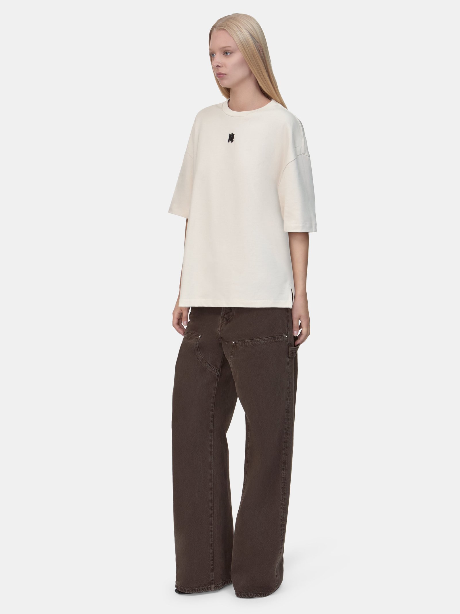 WOMEN - WOMEN'S FADED CARPENTER JEAN - Dark Brown - Image 3