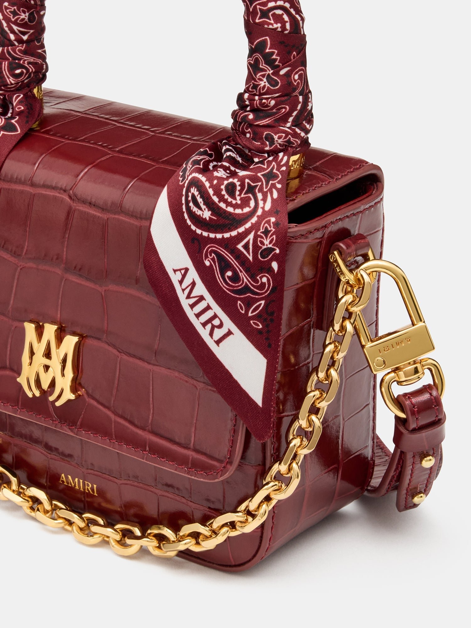 WOMEN - WOMEN'S CROC EMBOSSED MICRO MA BAG - WINE - Image 4