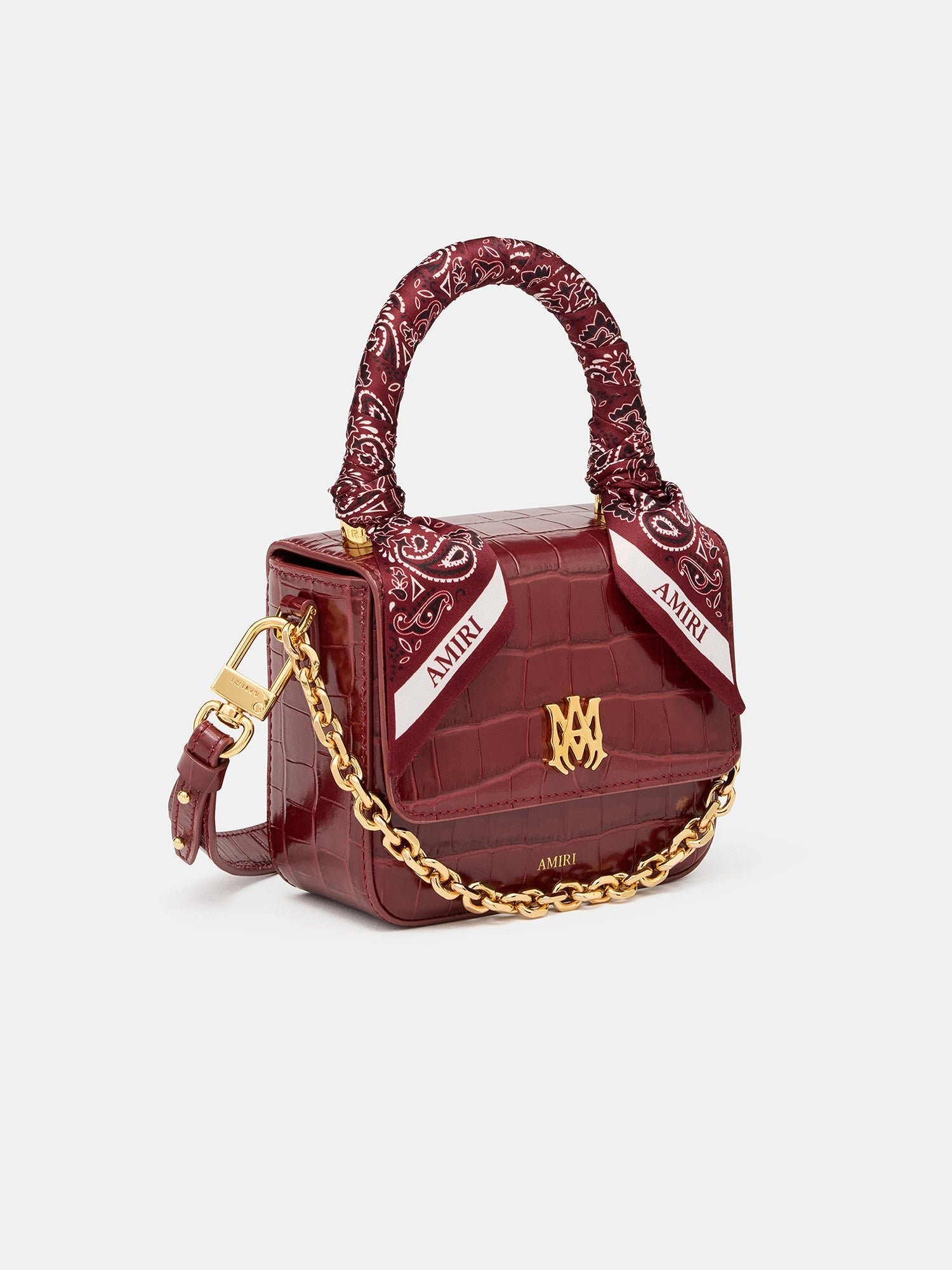 WOMEN - WOMEN'S CROC EMBOSSED MICRO MA BAG - WINE - Image 3