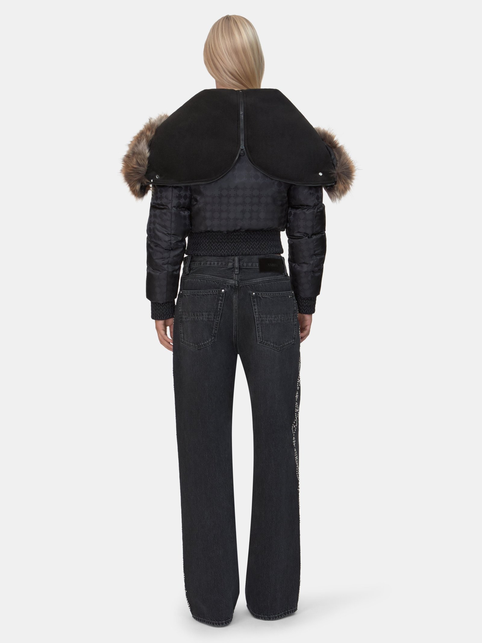 WOMEN - WOMEN'S MA QUAD HOODED DOWN JACKET - Black - Image 4