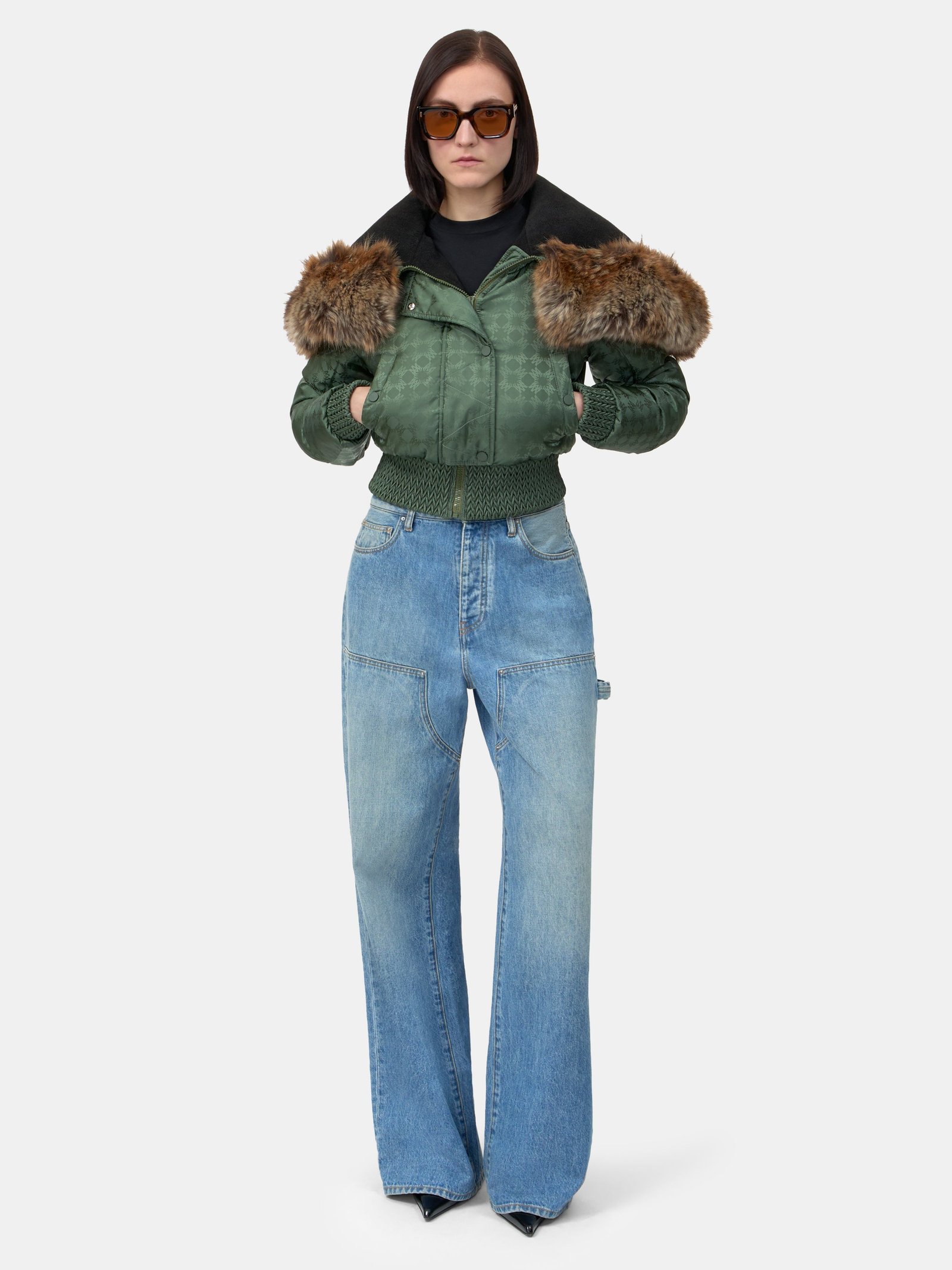 WOMEN - WOMEN'S MA QUAD HOODED DOWN JACKET - Dark Sage - Image 2