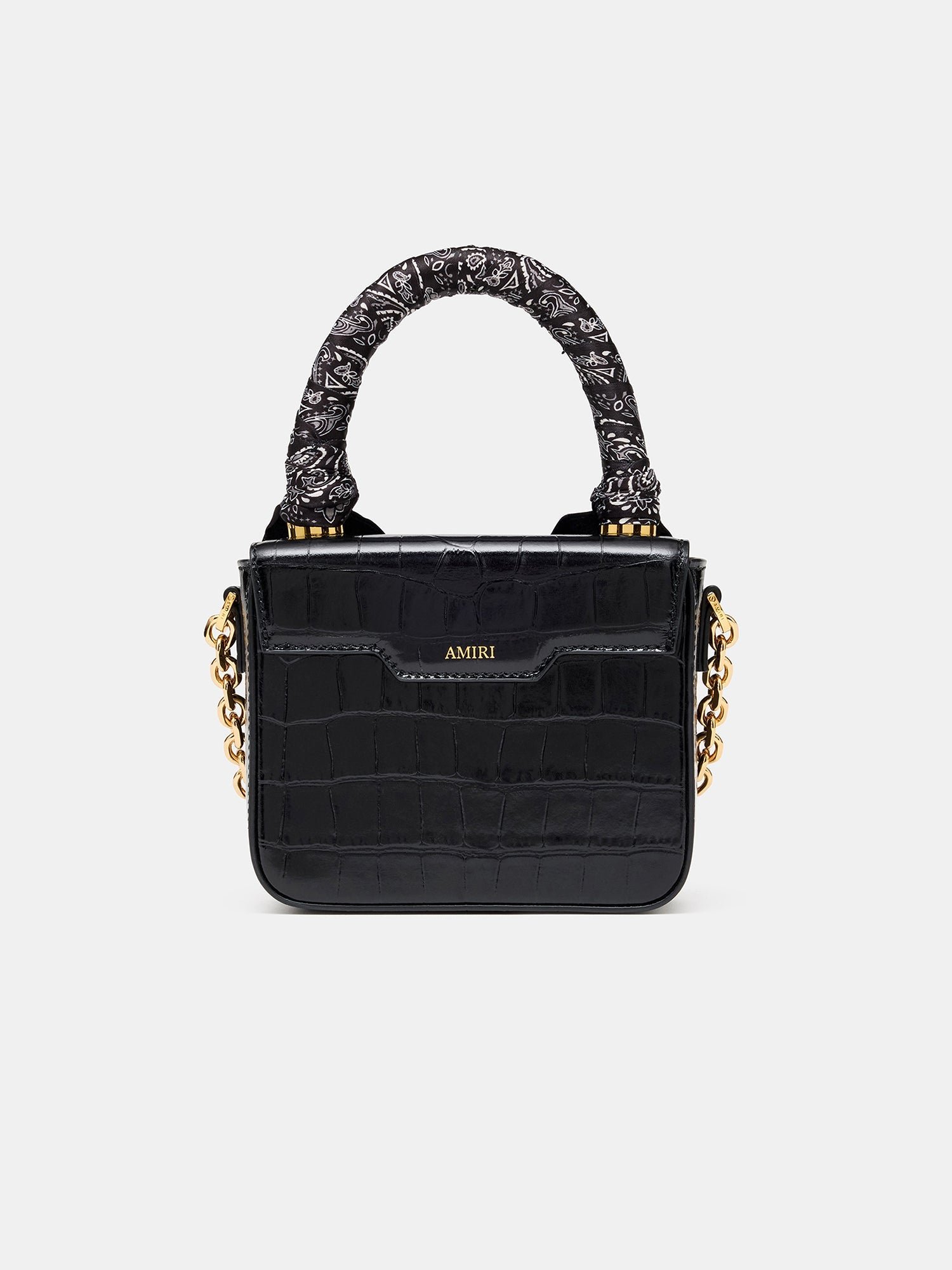 WOMEN - WOMEN'S CROC EMBOSSED MICRO MA BAG - BLACK - Image 2
