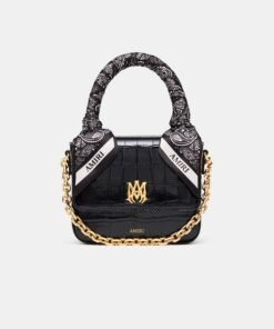 WOMEN - WOMEN'S CROC EMBOSSED MICRO MA BAG - BLACK