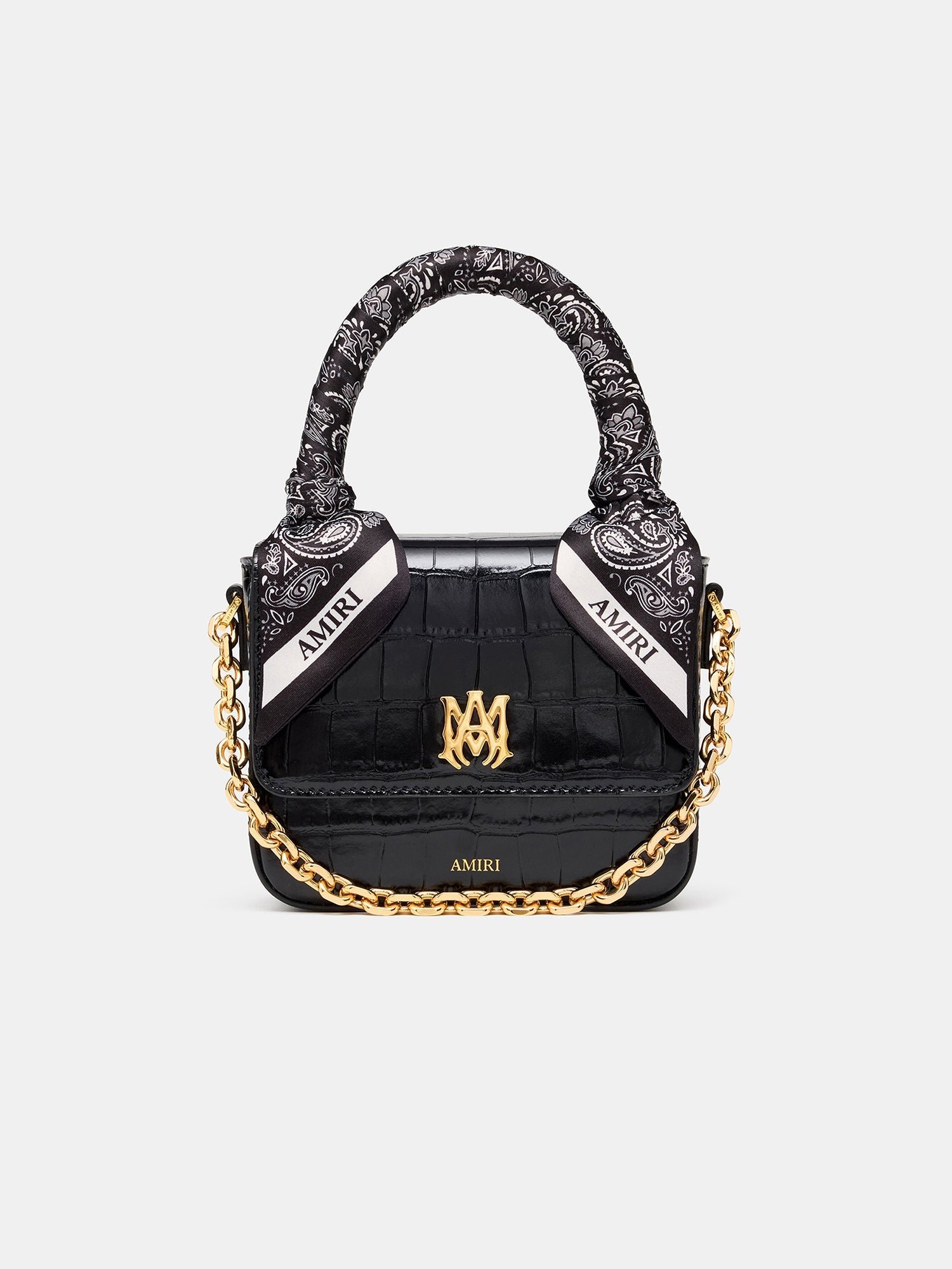 WOMEN - WOMEN'S CROC EMBOSSED MICRO MA BAG - BLACK