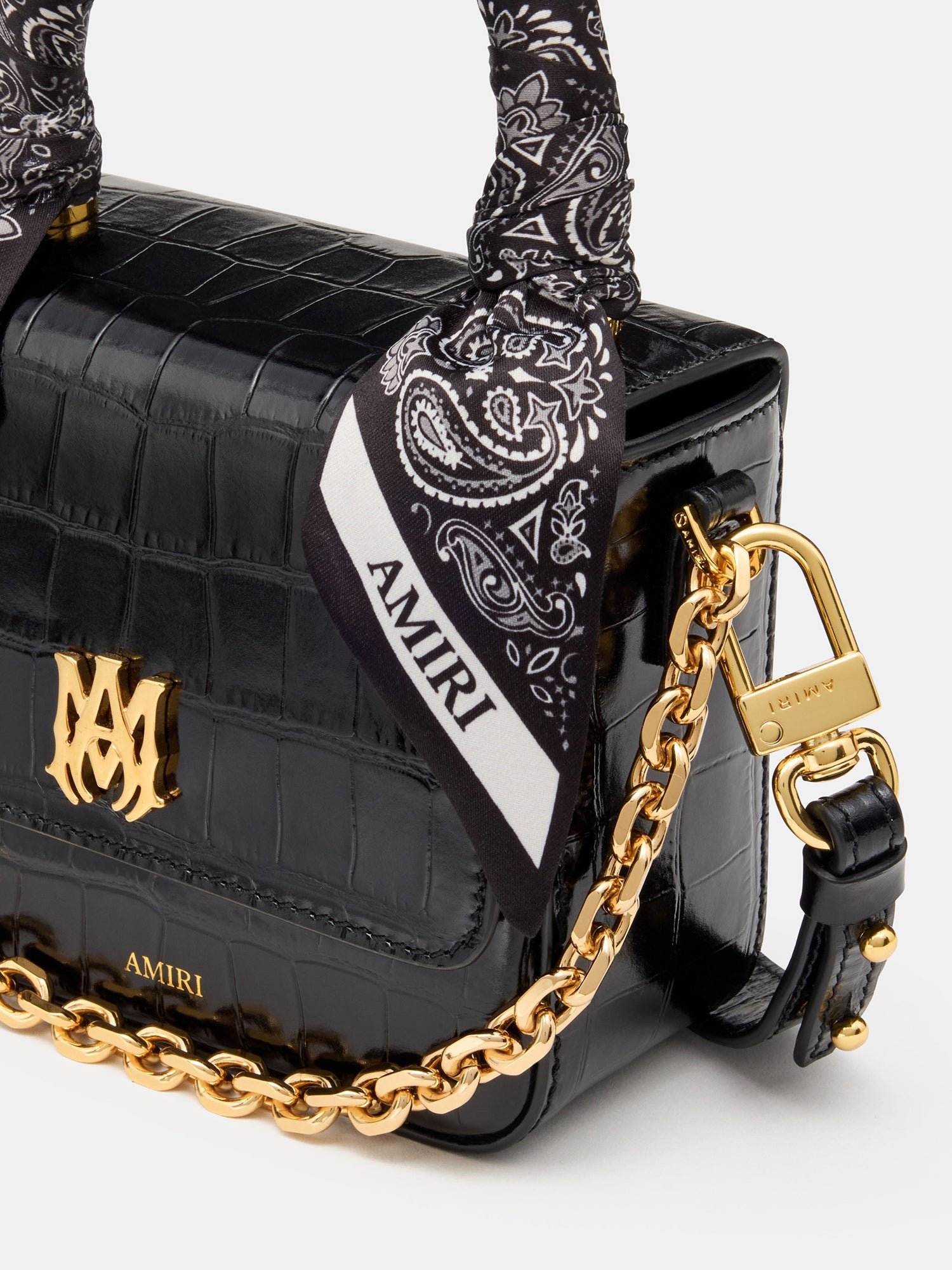 WOMEN - WOMEN'S CROC EMBOSSED MICRO MA BAG - BLACK - Image 4