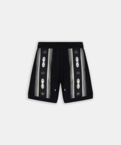 STUD STRIPE SHORT - Black