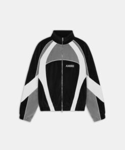 OVERSIZED PANEL TRACK JACKET - Black