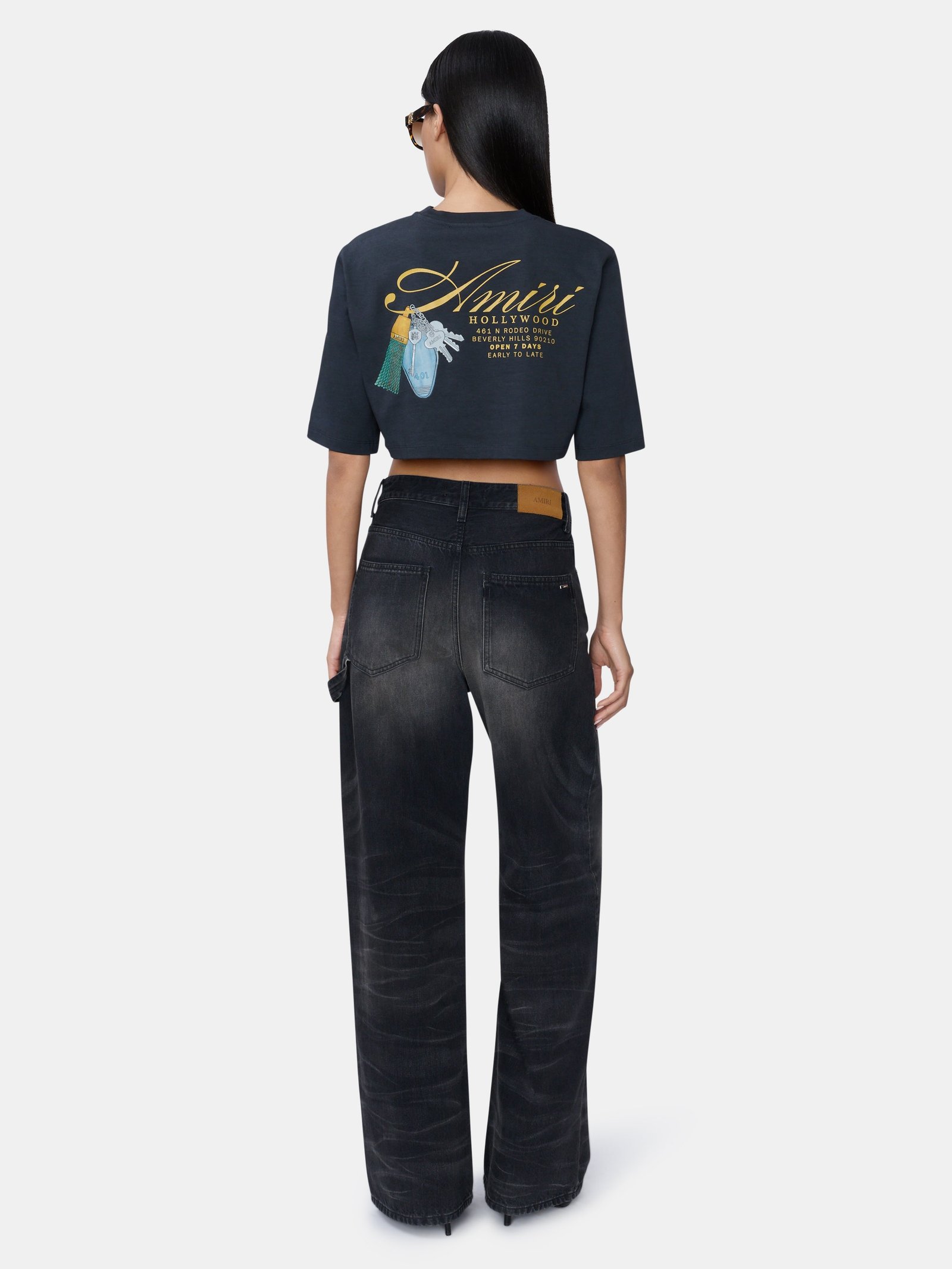 WOMEN - WOMEN'S CHATEAU KEYS CROPPED TEE - Black - Image 4