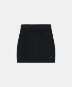 WOMEN - WOMEN'S FLORAL CROCHET MINI SKIRT - Black