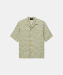 POLKA DOT CAMP SHIRT - Green Tea