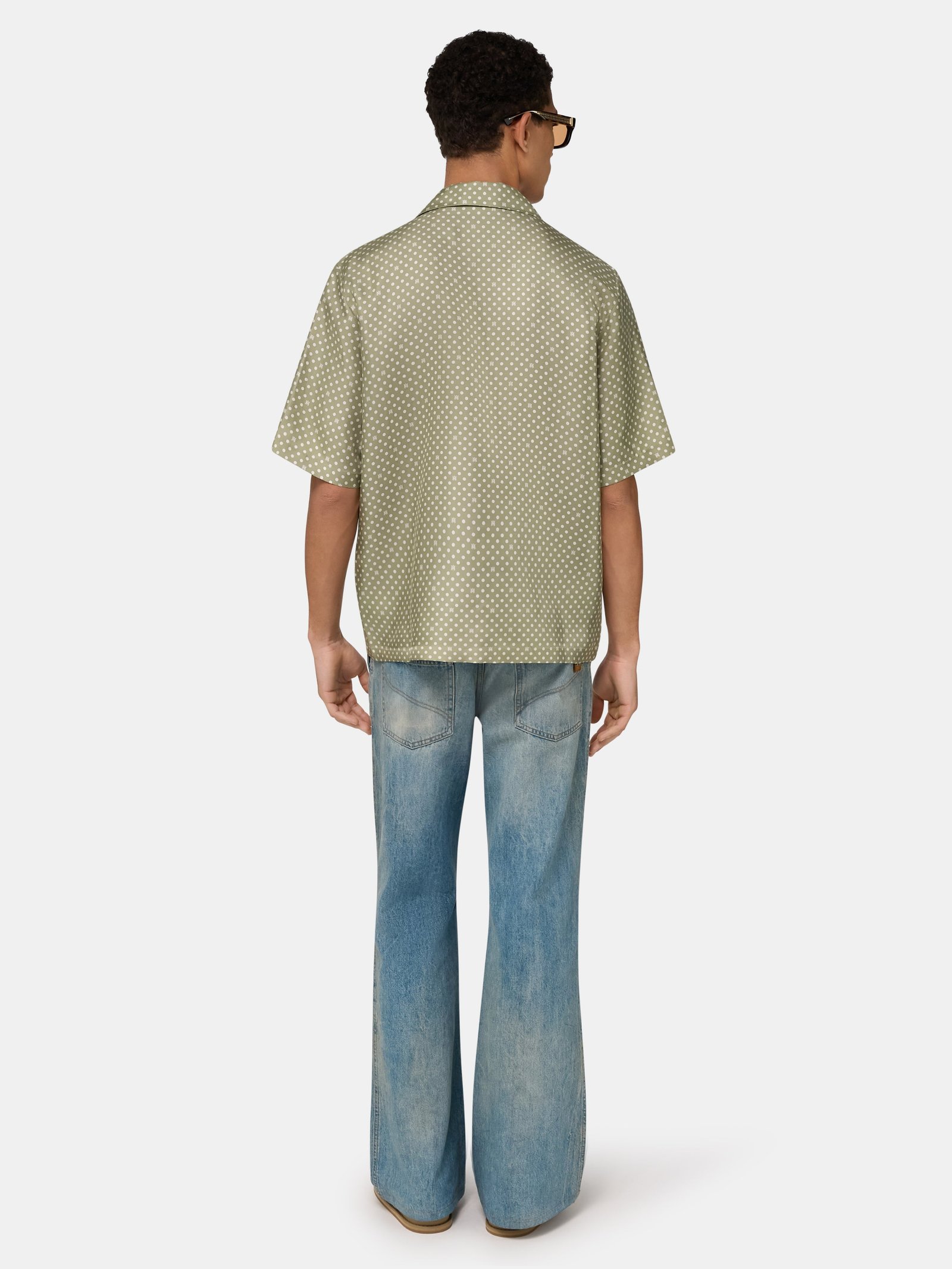 POLKA DOT CAMP SHIRT - Green Tea - Image 4